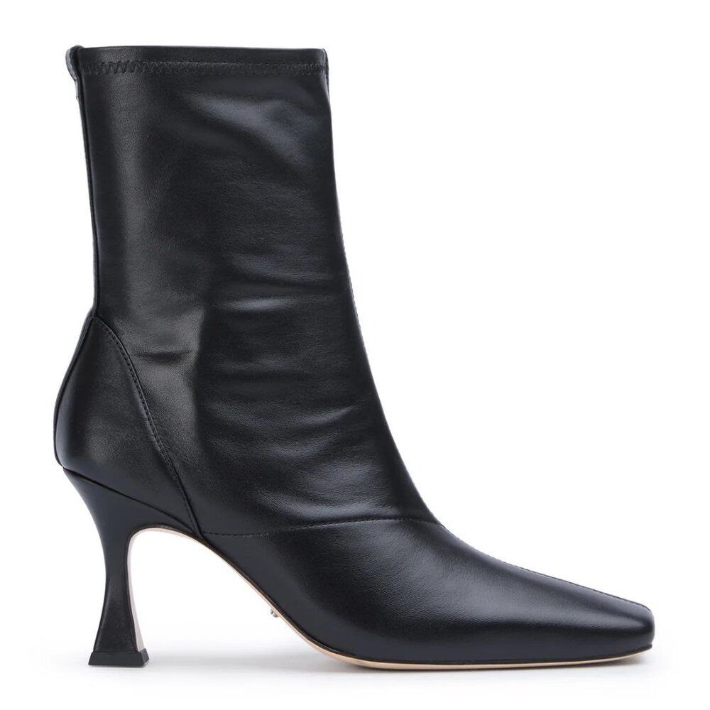 Tony Bianco Fomo Black Venice Square Toe Sock Boots | Size 9.5